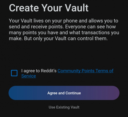 Reddit Create Vault