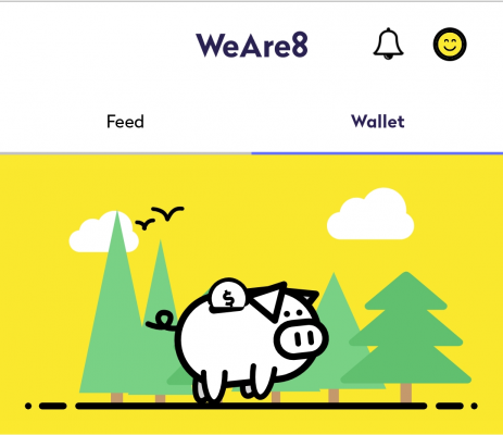 WeAre8 Wallet tab