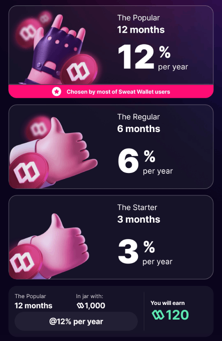 SWEAT Jar Staking SWEAT Jar Staking