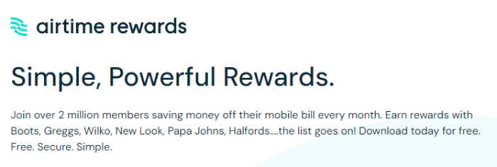 Airtime Rewards review header