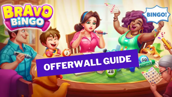 Bravo Bingo Level 10 30 50 100 offerwall guide